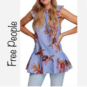 Free People BlueBell Floral Tie- Back Tunic XS